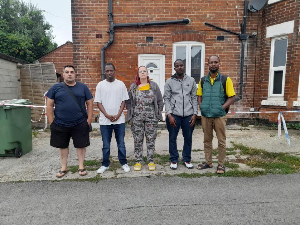 From left to right: Leonardo Carvalho, Thusego Disele, Sadie Deacon, Mosikari Boy Badisa, Joel Chukwuka